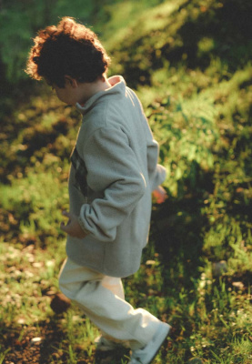 Анорак Уэйн из футера в бежевом цвете